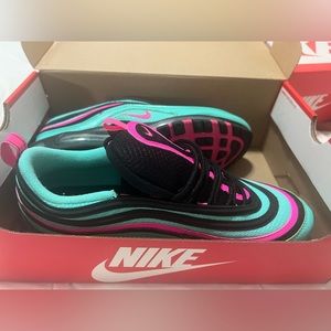Air max 97’s, South Beach. Woman’s size 11, Mens size 9.5